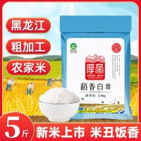 東北大米5斤包郵一袋代發(fā)批發(fā)黑龍江長粒香色選米厚帝稻香白米