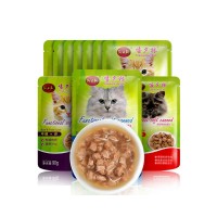 嘻夕林貓濕糧90g*12/24袋幼貓零食妙鮮封包補(bǔ)水營(yíng)養(yǎng)貓糧整箱包郵