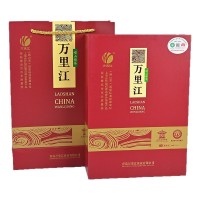 青島特產(chǎn)嶗山綠茶萬里江江茗三星2025年新茶250克禮盒裝綠茶