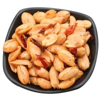 油炸麻辣椒鹽油炸花生米新山東去皮熟花生仁酒菜堅果零食